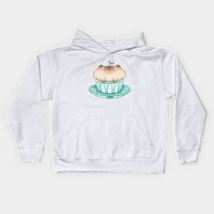 Warm drink buddy in a coffee cup Kids Hoodie